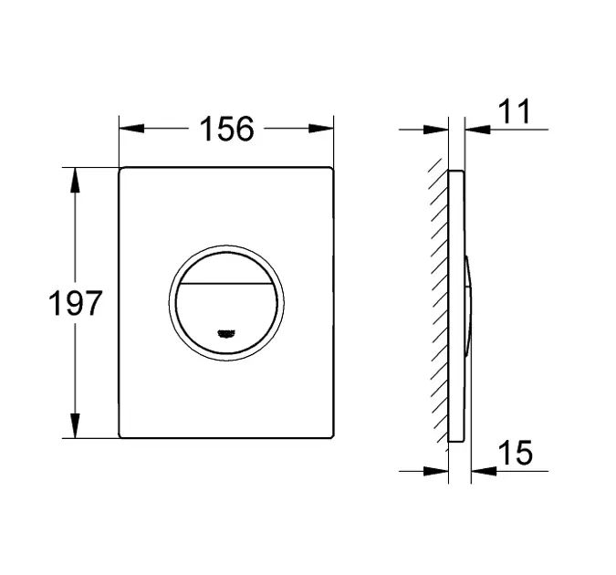 Grohe - Sail - Nyomólap - 38965SH0 – 2. kép