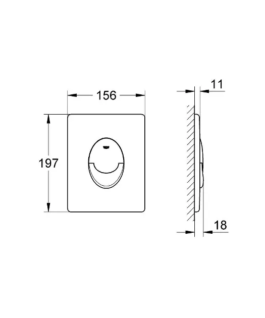 Grohe - Skate Air - Nyomólap - 38505SHH – 2. kép