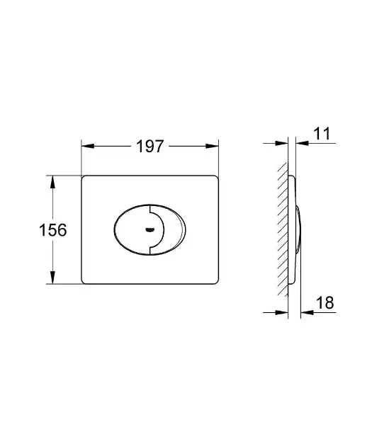 Grohe - Skate Air - Nyomólap - 38506SH0 – 2. kép