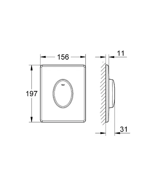 Grohe - Skate Air - Nyomólap - 38564SH0 – 2. kép