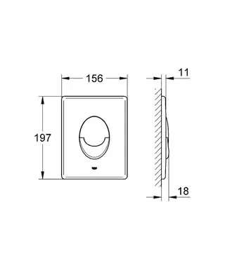 Grohe - Skate Air - Nyomólap - 42304SH0 – 2. kép