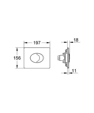 Grohe - Skate Air - Nyomólap - 42305SH0 – 2. kép