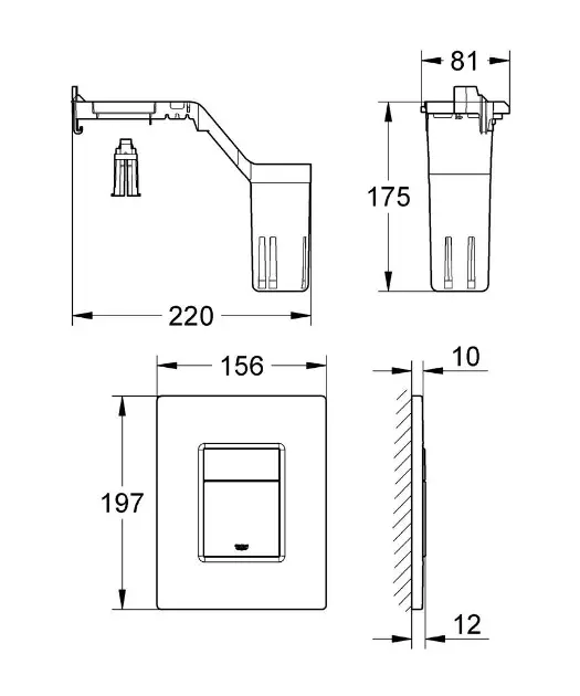 Grohe - Skate Cosmo - Nyomólap - 38805000 – 2. kép