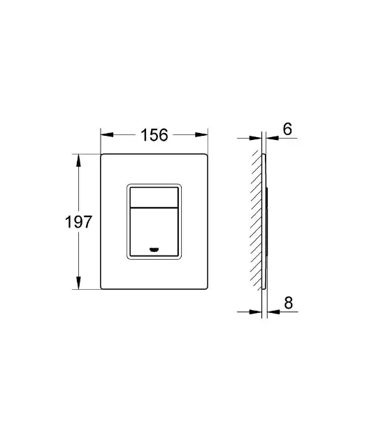 Grohe - Skate Cosmo - Nyomólap - 38845MF0 – 2. kép