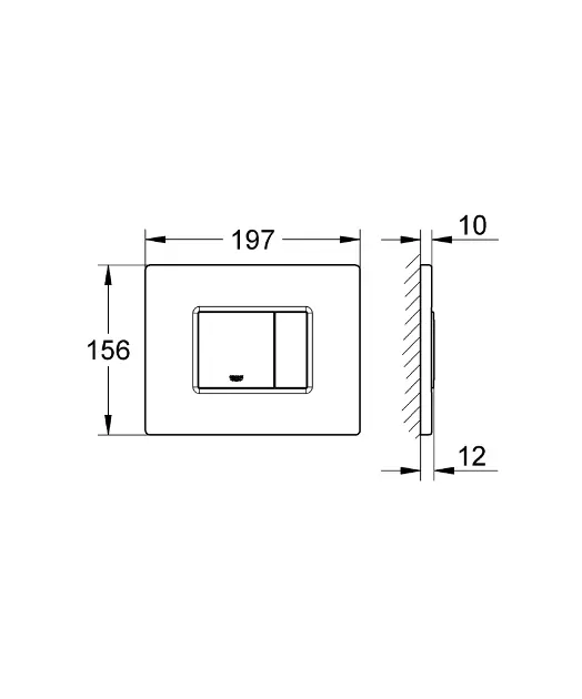 Grohe - Skate Cosmopolitan - Nyomólap - 38732A00 – 3. kép