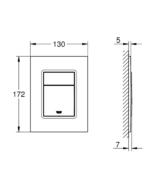 Grohe - Skate Cosmopolitan S - Nyomólap - 37535DL0 – 2. kép