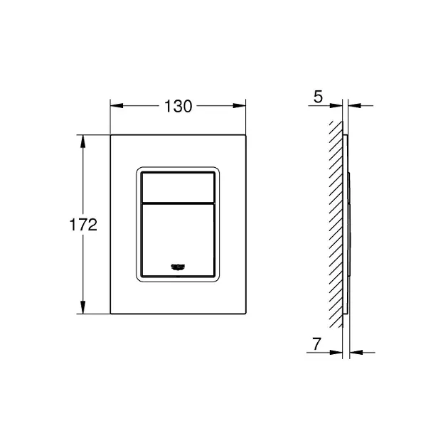 Grohe - Skate Cosmopolitan S - Nyomólap - 37535GL0 – 2. kép