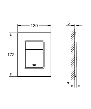 Grohe - Skate Cosmopolitan S - Nyomólap - 37535P00 – 2. kép