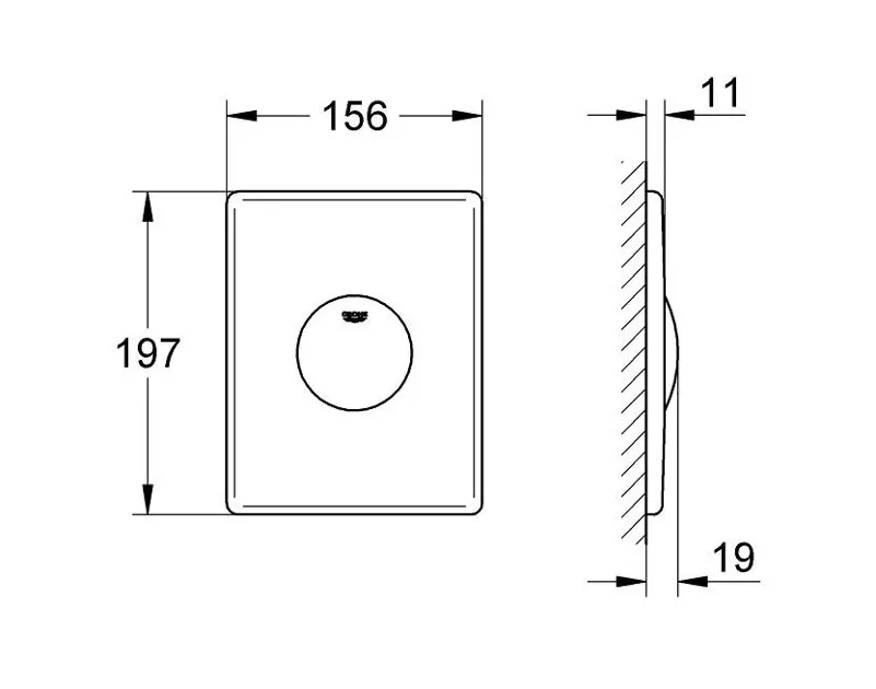 Grohe - Skate - Nyomólap - 37547P00 – 2. kép