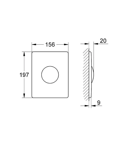 Grohe - Skate - Nyomólap - 38445SD0 – 2. kép