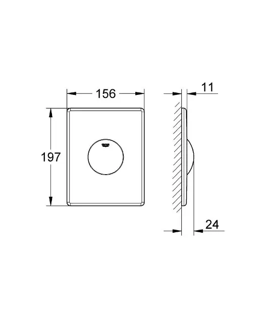 Grohe - Skate - Nyomólap - 38573000 – 2. kép