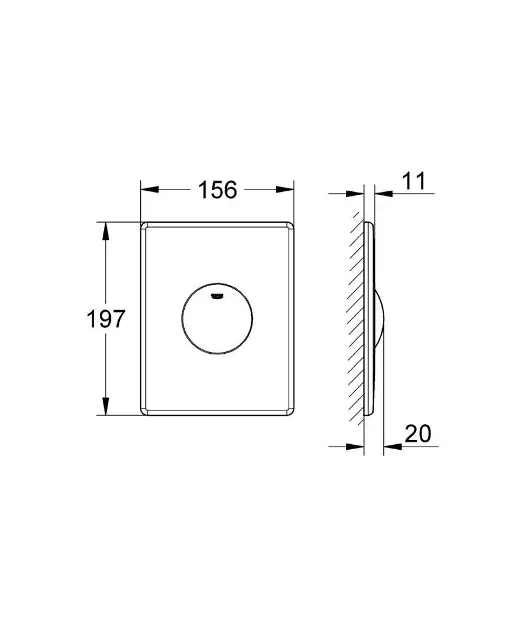 Grohe - Skate - Nyomólap - 38672SD0 – 2. kép