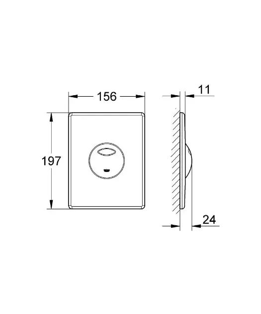Grohe - Skate - Nyomólap - 38862000 – 2. kép