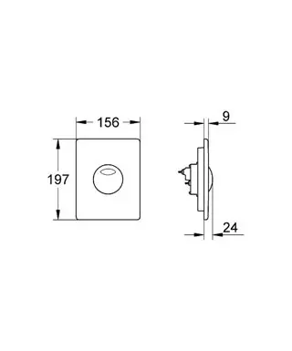 Grohe - Skate - Nyomólap - 42303P00 – 2. kép
