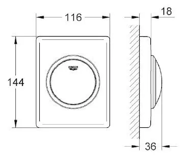Grohe - Spare parts - Nyomólap - 38595000 – 2. kép