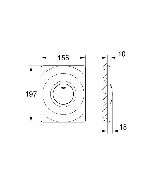 Grohe - Surf - Nyomólap - 37063000 – 2. kép
