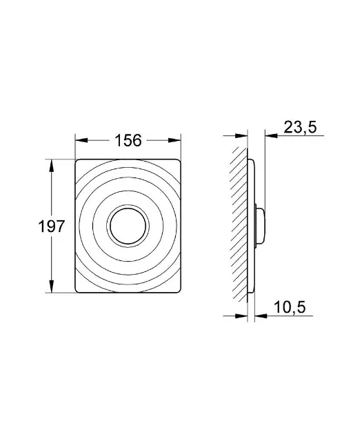 Grohe - Surf - Nyomólap - 37069000 – 2. kép