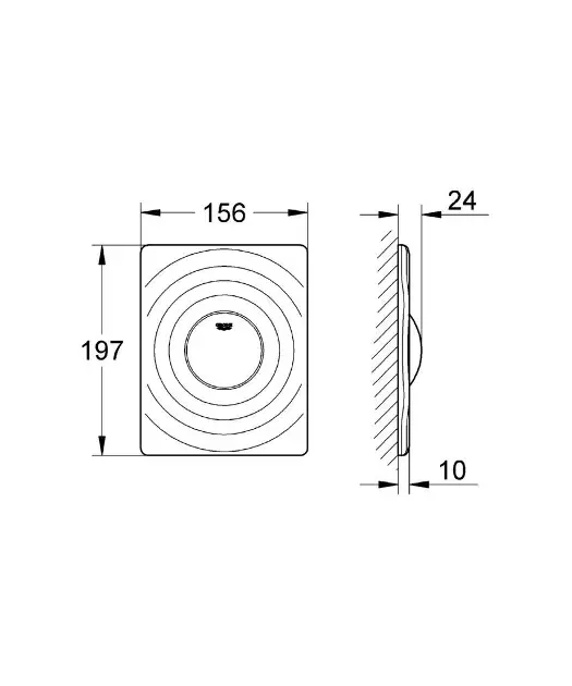 Grohe - Surf - Nyomólap - 38574000 – 2. kép