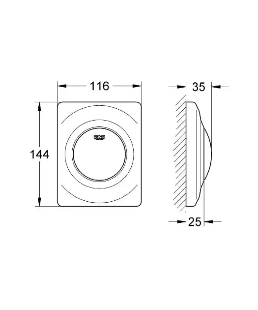 Grohe - Surf - Nyomólap - 38808SH0 – 3. kép