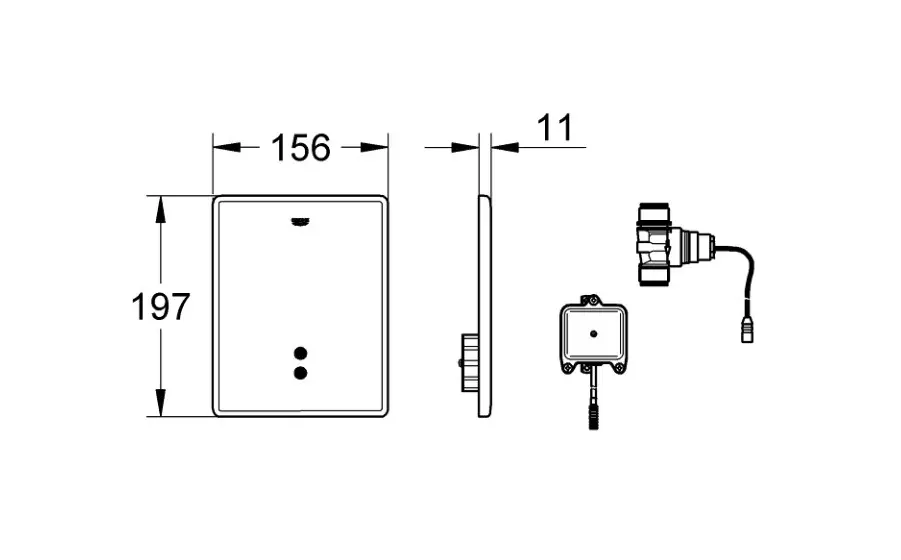 Grohe - Tectron Skate - Nyomólap - 37750000 – 2. kép