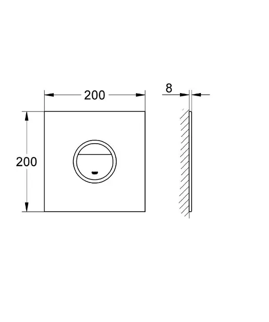 Grohe - Veris - Nyomólap - 38915KS0 – 2. kép