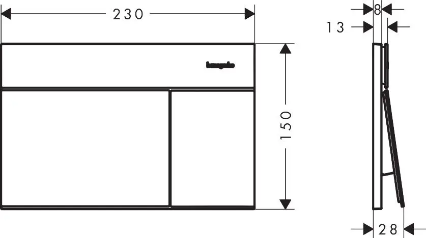 Hansgrohe - iFrame Element E - Nyomólap - 66003000 – 2. kép