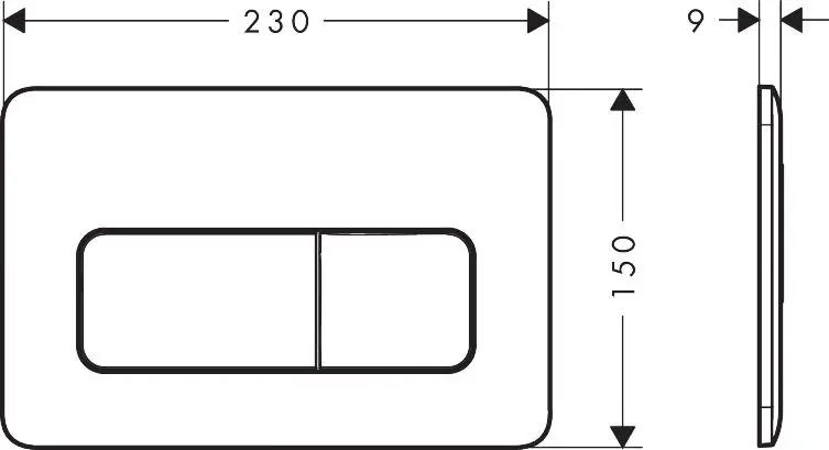 Hansgrohe - iFrame Original Q - Nyomólap - 66001000 – 2. kép