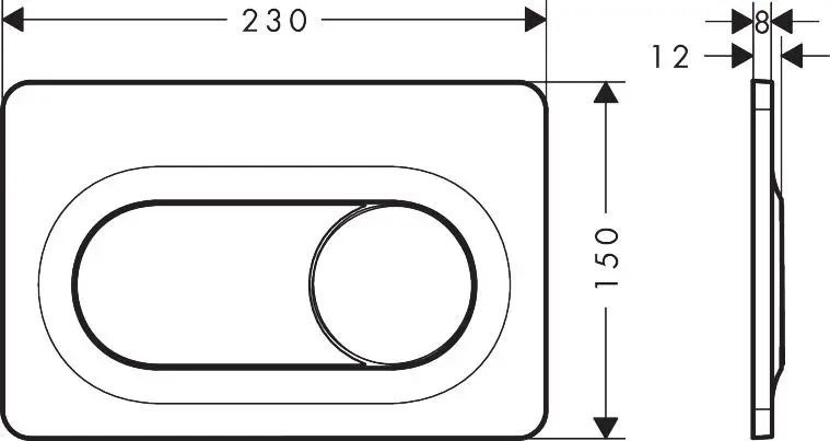 Hansgrohe - iFrame Original S - Nyomólap - 66002450 – 2. kép