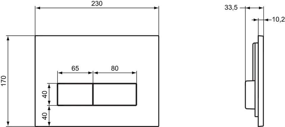 Ideal Standard - Flush plates - Nyomólap - W3708AC – 2. kép