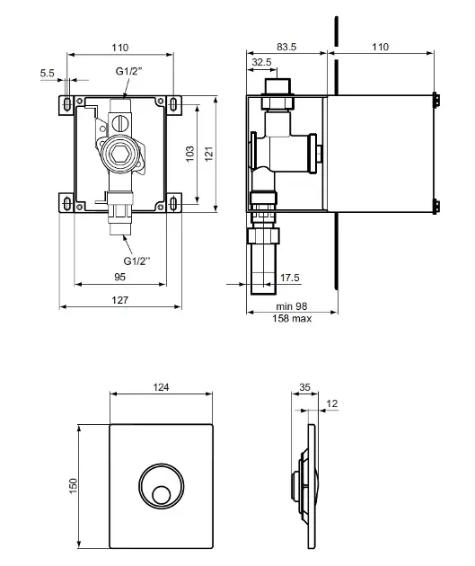 Ideal Standard - Septa Pro - Nyomólap - R0139AC – 2. kép