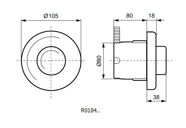 Ideal Standard - Septa Pro - Nyomólap - R0184AC – 2. kép