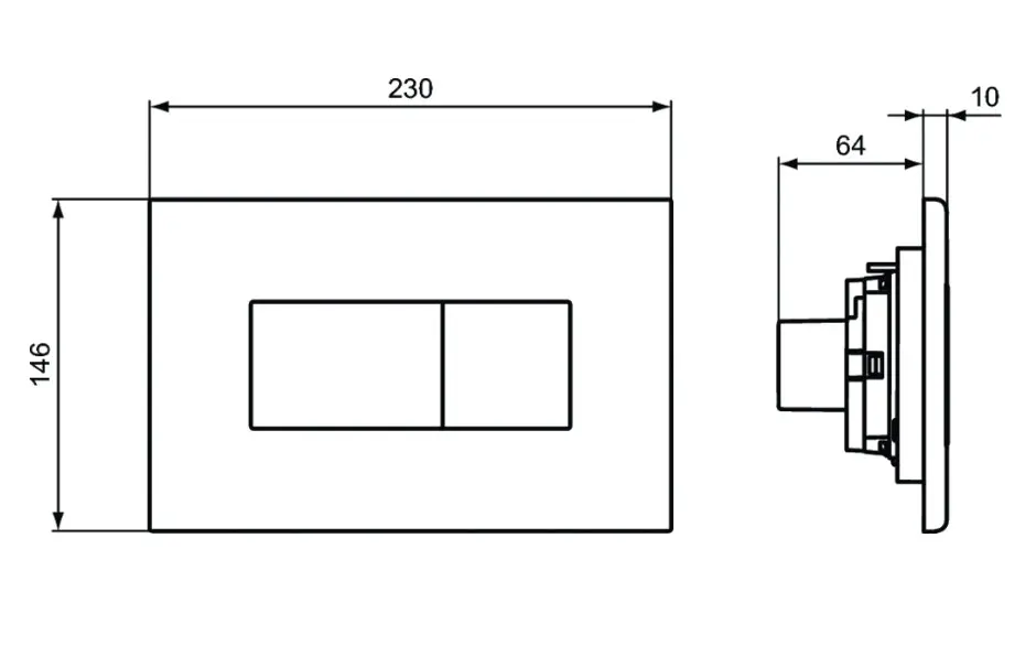 Ideal Standard - Solea - Nyomólap - R0110JG – 2. kép