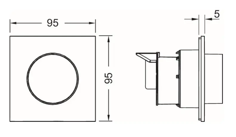 Tece - TECEflushpoint - Nyomólap - 9240984 – 2. kép