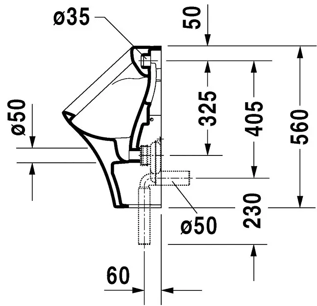 Duravit - DuraStyle - Piszoár - 28043000001 – 3. kép