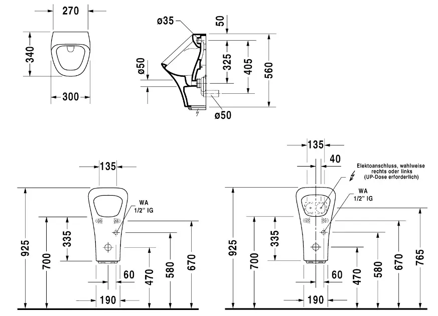 Duravit - DuraStyle - Piszoár - 28043100001 – 2. kép
