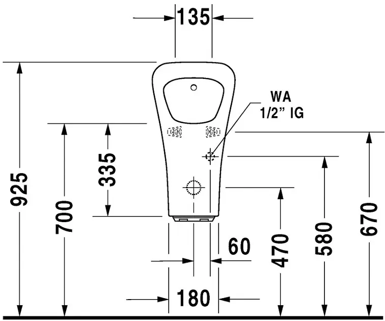 Duravit - DuraStyle - Piszoár - 28063100001 – 4. kép