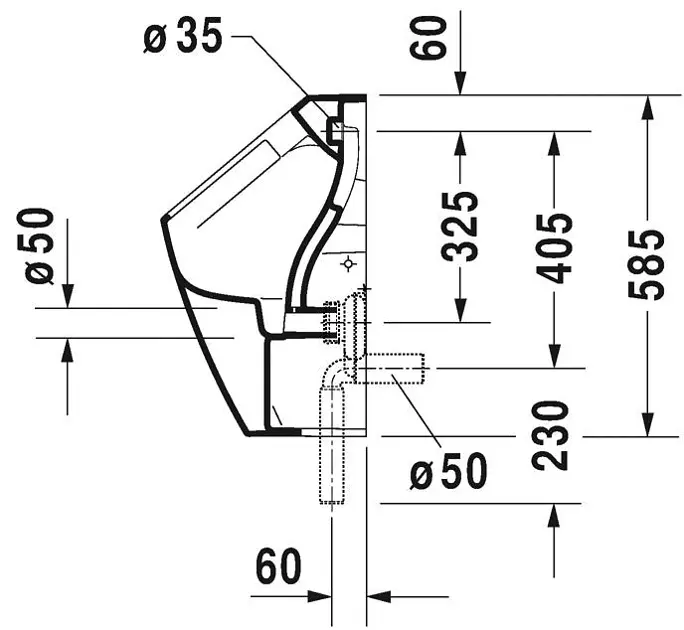 Duravit - ME by Starck - Piszoár - 2809300000 – 3. kép