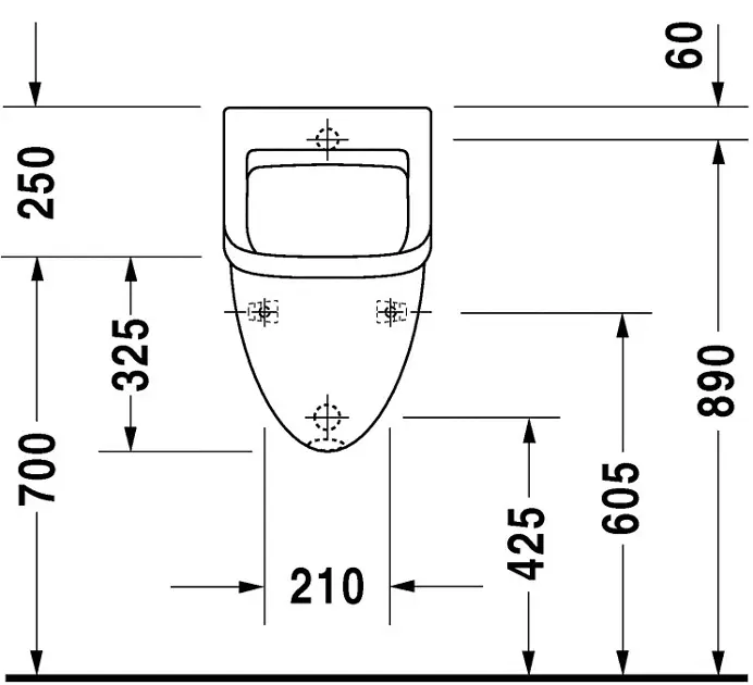 Duravit - Starck 3 - Piszoár - 0821350000 – 4. kép