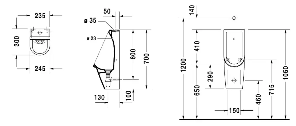 Duravit - Starck 3 - Piszoár - 08262500001 – 2. kép