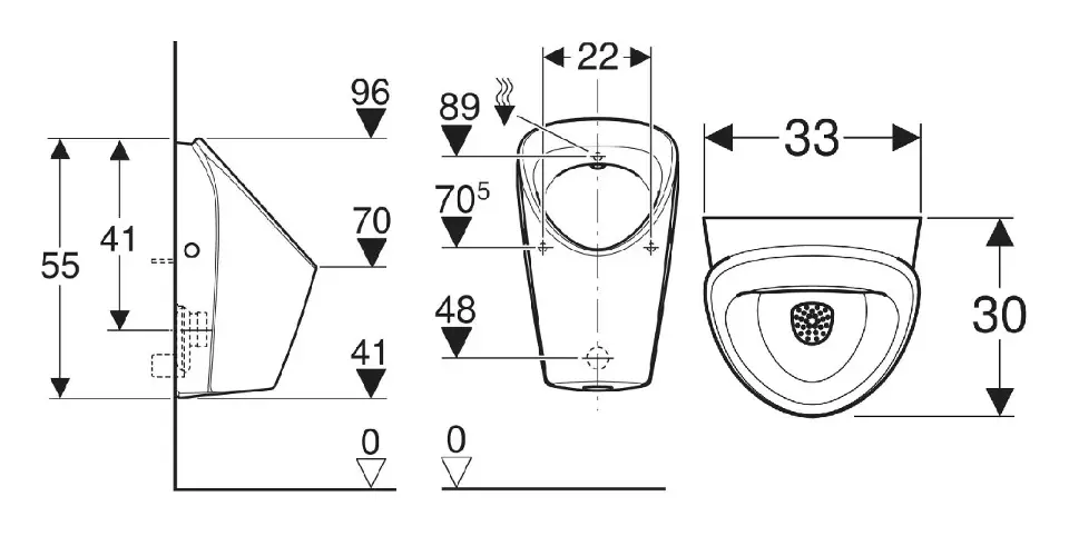 Geberit - Selnova - Piszoár - 503.105.00.1 – 2. kép