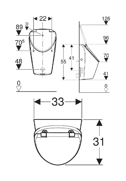 Geberit - Selnova - Piszoár - 503.115.00.1 – 2. kép
