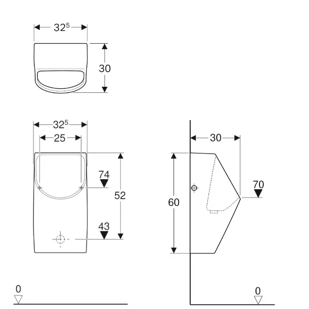 Geberit - Smyle - Piszoár - 500.255.01.1 – 2. kép