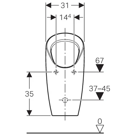 Geberit - Urinals - Piszoár - 116.071.00.1 – 2. kép