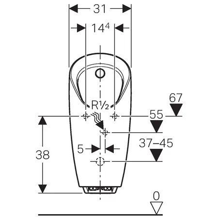Geberit - Urinals - Piszoár - 116.075.00.1 – 2. kép