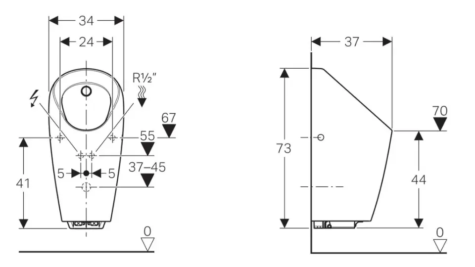 Geberit - Urinals - Piszoár - 116.082.00.1 – 2. kép