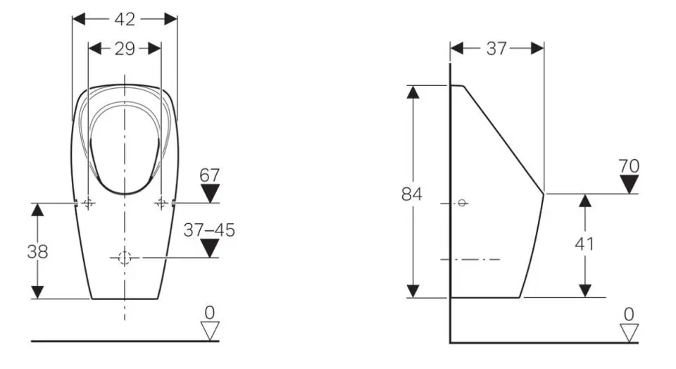 Geberit - Urinals - Piszoár - 116.141.00.1 – 2. kép