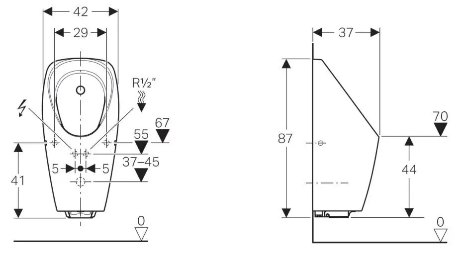Geberit - Urinals - Piszoár - 116.142.00.1 – 2. kép