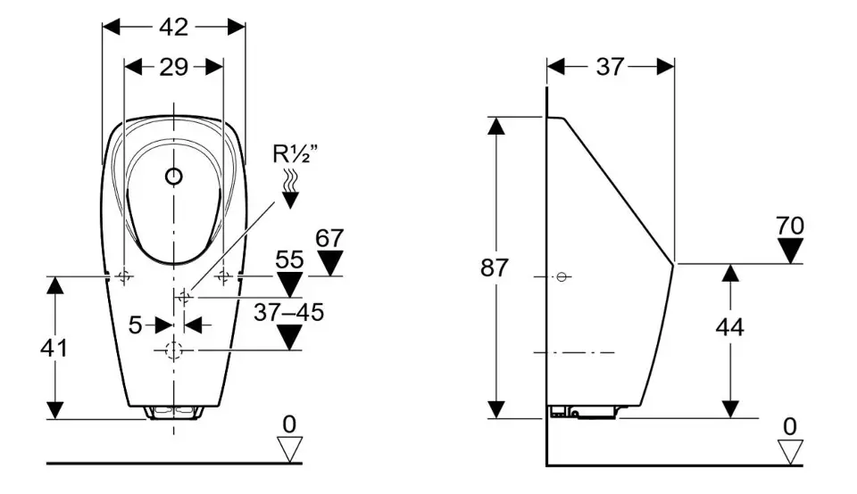 Geberit - Urinals - Piszoár - 116.144.00.1 – 2. kép
