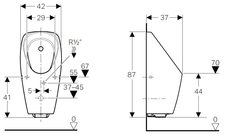 Geberit - Urinals - Piszoár - 116.147.00.1 – 2. kép