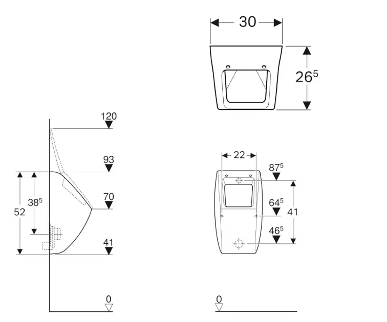 Geberit - Urinals - Piszoár - 236100000 – 2. kép